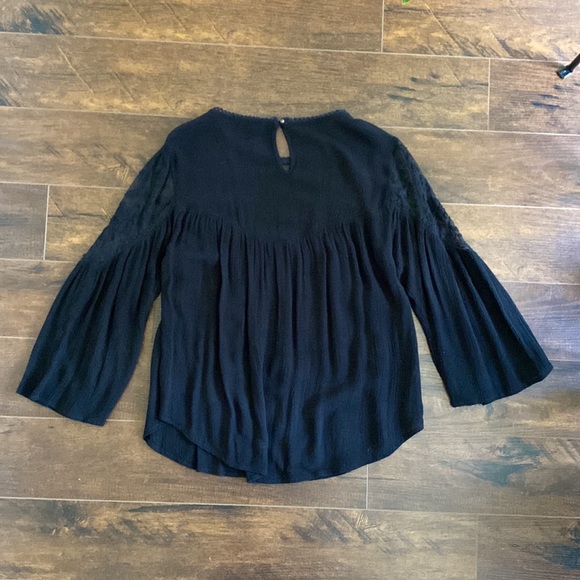 Forever 21 - Lace Inset Blouse - Black - Small - Picture 4 of 4